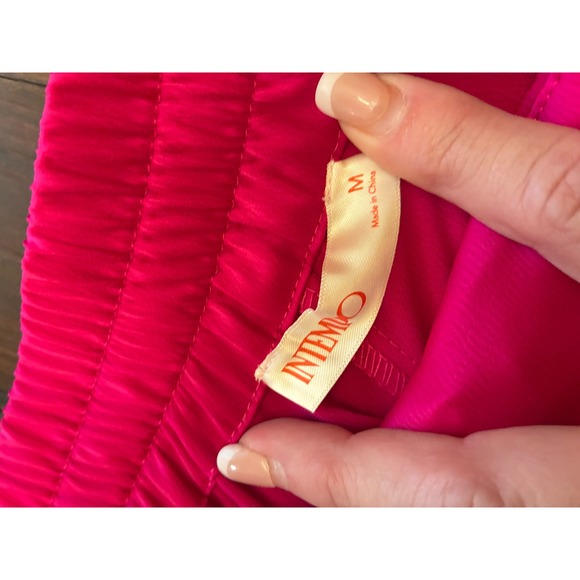 NWT Hot Pink Wide Leg Satin Pants, size medium - Picture 3 of 4